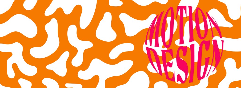 banner motion design roange white and pink